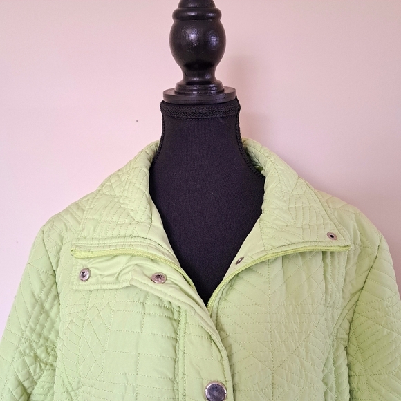 Weatherproof Garment Company Quilted Jacket Women's Large Green Coat - Picture 5 of 15